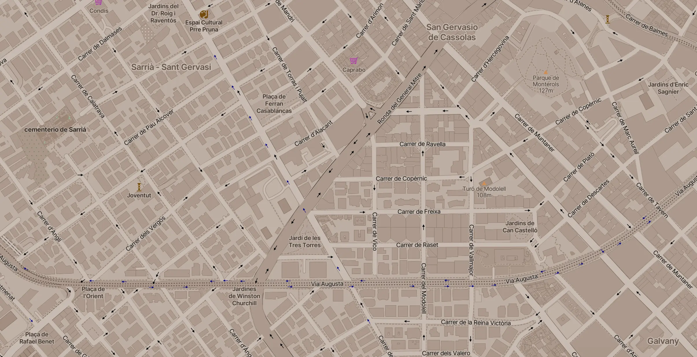 Location map of Barcelona, Spain
